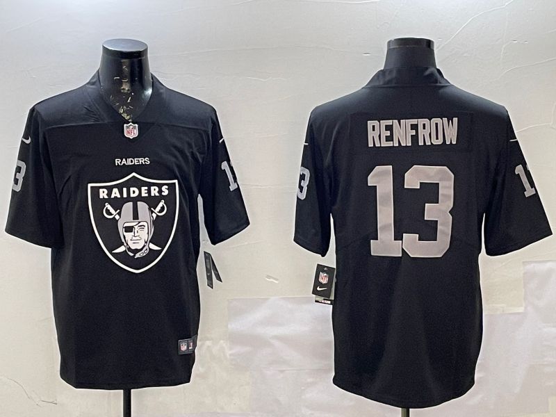 Men Oakland Raiders #13 Renfrow Black Nike Team Logo 2025 NFL Jersey style 1